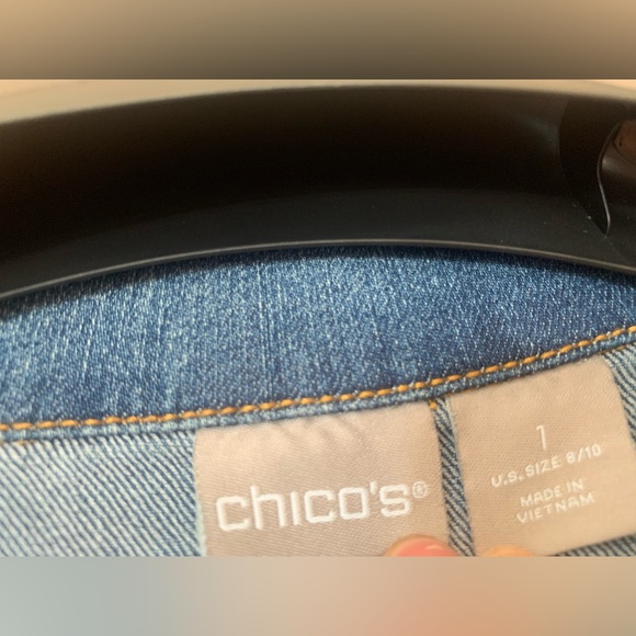 chico's® jean jacket size US 1. Size 8/10 - Picture 2 of 4